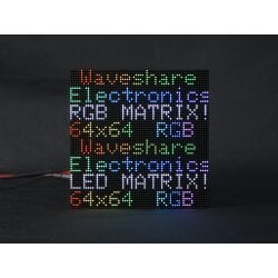 WaveShare RGB Full-Color LED Matrix Panel 64x64 Pixels 2.5mm Pitch Adjustable Brightness