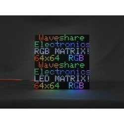 WaveShare Flexible RGB Full-Color LED Matrix Panel 3mm Pitch 64x64 Pixels Adjustable Brightness Bendable PCB