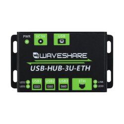 WaveShare Industrial Grade Multifunctional USB HUB Extending 3x USB ports 100M Ethernet Port