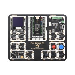 WaveShare Raspberry Pi Pico Entry-Level Sensor Kit with RP2040-Plus-M Including Pico Expansion Board and 15 Modules