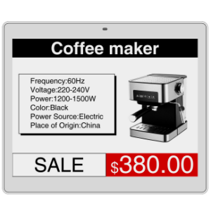 Hipoink Electronic Label Black/White/Red 5.83inch E-Ink/E-Paper