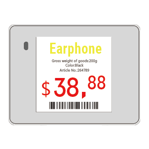 Hipoink Electronic Label Black/White/Red/Yellow 1.54inch E-Ink/E-Paper