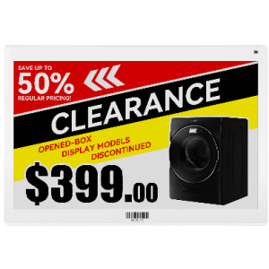 Hipoink Electronic Label Black/White/Red/Yellow 10.2inch E-Ink/E-Paper