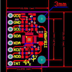 GY-521 Gyroskop Accelerometer 6DOF 3-Achsen IMU Modul MPU-6050 f&uuml;r Arduino Raspberry Pi