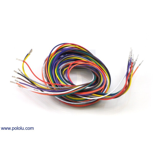 Pololu Wires with Pre-crimped Terminals 10-Piece Rainbow...
