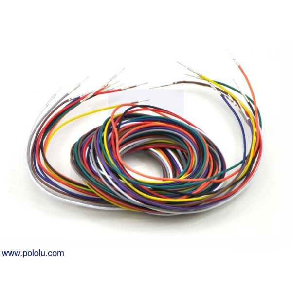 Pololu Wires with Pre-crimped Terminals 10-Piece Rainbow...