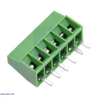 Screw Terminal Block: 6-Pin, 0.1 inch Pitch, Side Entry 2495