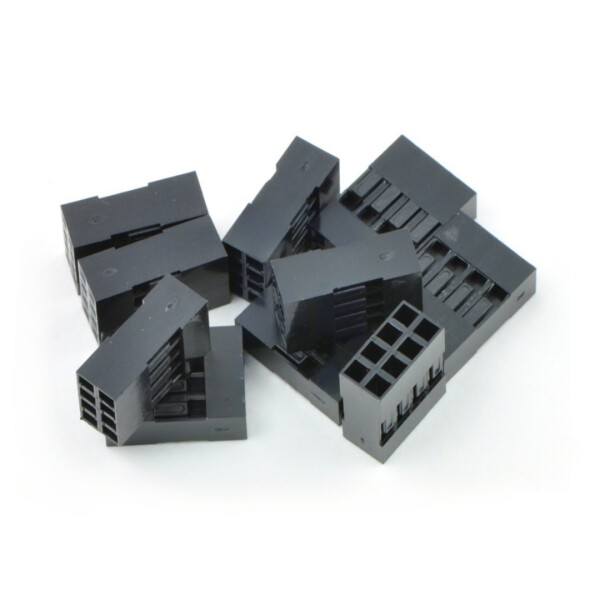 0.1 (2.54mm) Crimp Connector Housing: 2x4-Pin 10-Pack