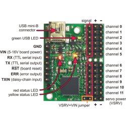 Pololu Mini Maestro 18-Channel USB Servo Controller (Assembled)