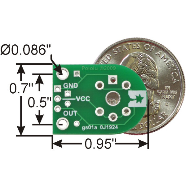 Pololu Carrier for MQ Gas Sensors (Bare PCB Only)