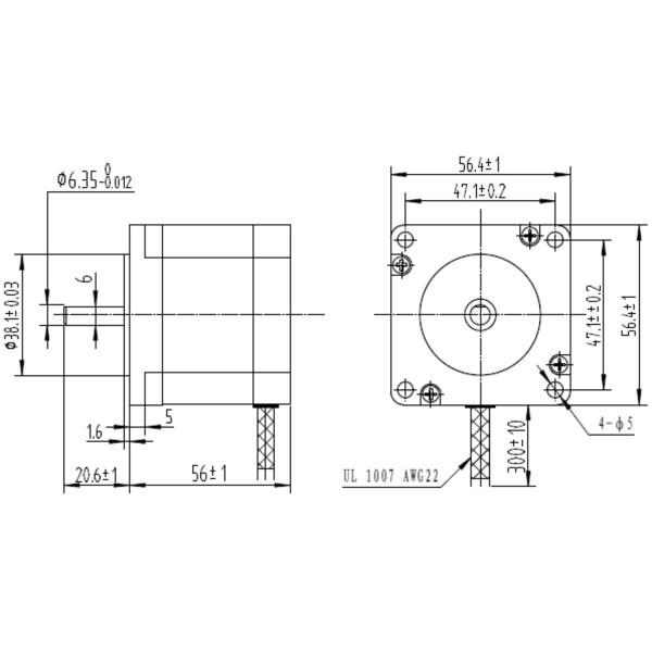 Pololu Stepper Motor NEMA 23 Unipolar Bipolar 200 Steps...