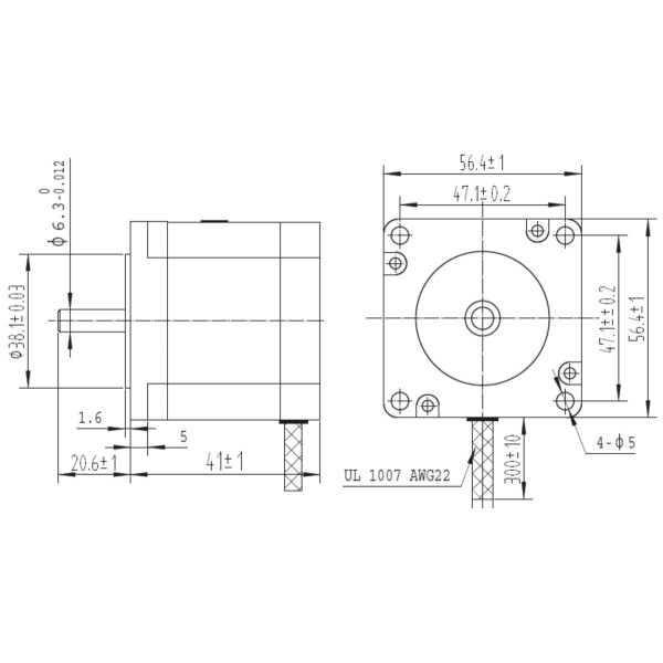 Pololu Stepper Motor NEMA 23 Unipolar Bipolar 200 Steps...