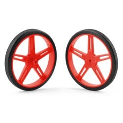 Pololu Plastic Wheel 70x8mm Pair Red for Micro Metal...