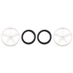Pololu Plastic Wheel 70x8mm Pair White for Micro Metal...