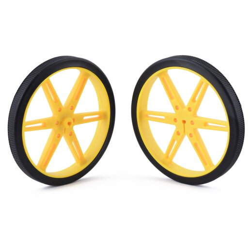 Pololu Wheel 80x10mm Pair Yellow for Micro Metal Gearmotors