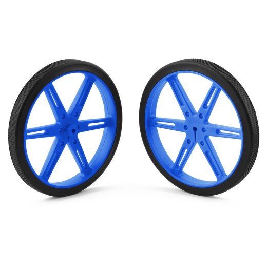 Pololu Wheel 80x10mm Pair Blue for Micro Metal Gearmotors