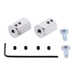Pololu 12mm Hex Wheel Adapter for 3mm Shaft (2-Pack)