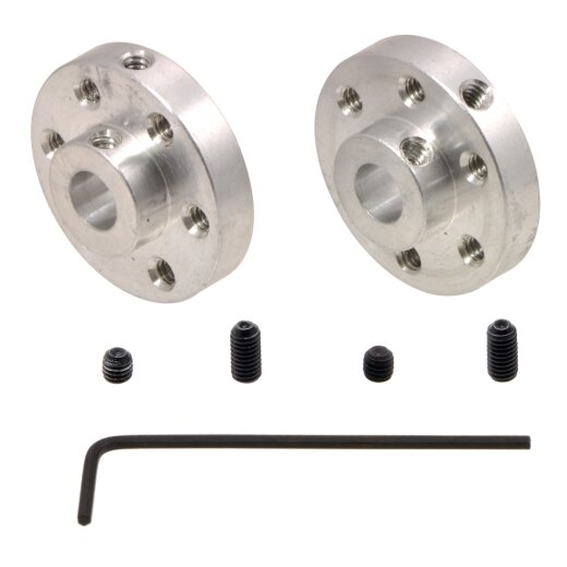 Pololu Universal Aluminum Mounting Hub for 6mm Shaft #4-40 Holes (2-Pack)