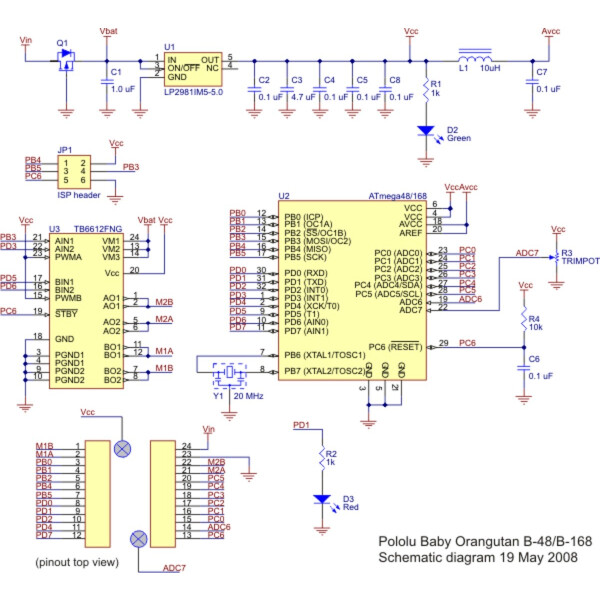 Pololu Baby Orangutan B-328 Robot Controller