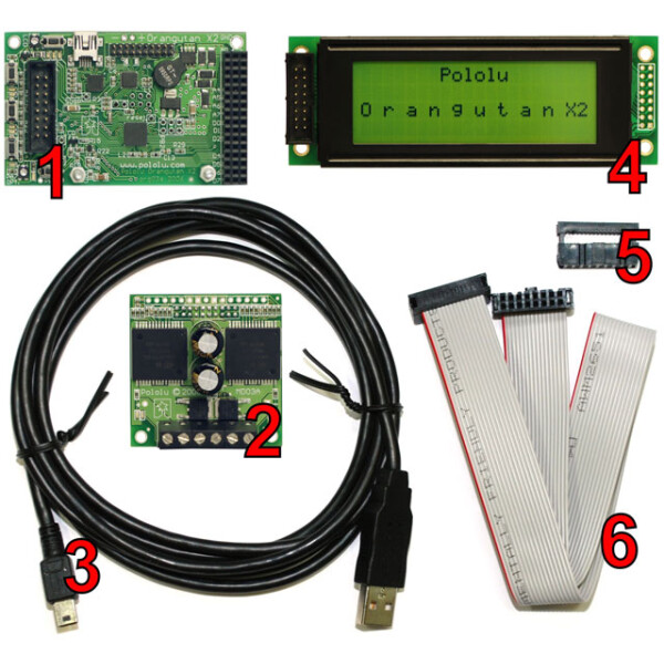 Pololu Orangutan X2 with VNH3 and LCD