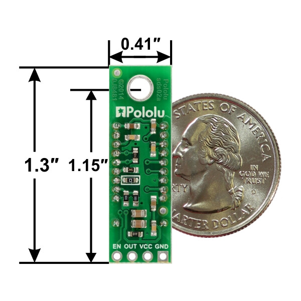 Pololu Carrier for Sharp GP2Y0A60SZLF Analog Distance...