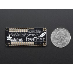Adafruit NeoPixel FeatherWing with 4x8 RGB LED Add-on for All Feather Boards
