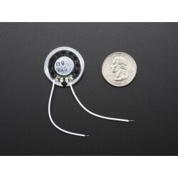 Adafruit Mini Metal Speaker with Wires - 1&quot; Diameter 8 Ohm 0.5W
