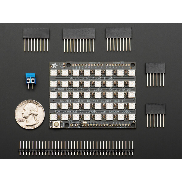 Adafruit NeoPixel Shield for Arduino - 40 RGB LED Pixel...