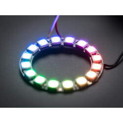 Adafruit NeoPixel Ring 16x 5050 RGB LED with Integrated Drivers